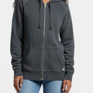 TNA Women's Dark Charcoal Full-Zip Hoodie Y2K